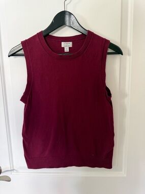 J. Crew Classic Shell Crewneck in Deep Wine - Women's Size Small